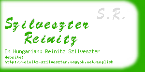 szilveszter reinitz business card